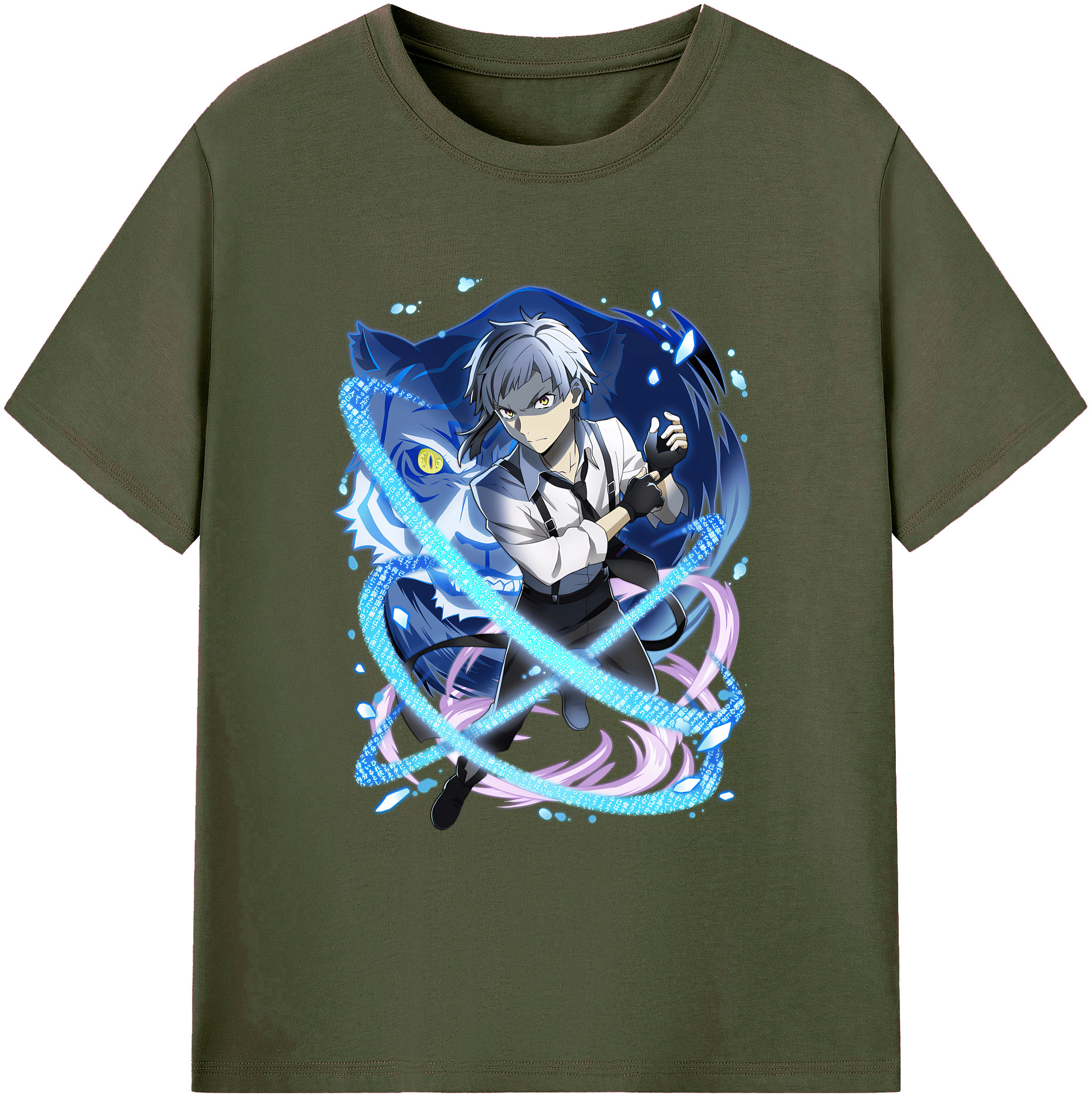 （画像用） 文豪ストレイドッグス Bungo Stray Dogs 綿100％ メンズ半袖Tシャツ｜肌触りやわらか＆通気性